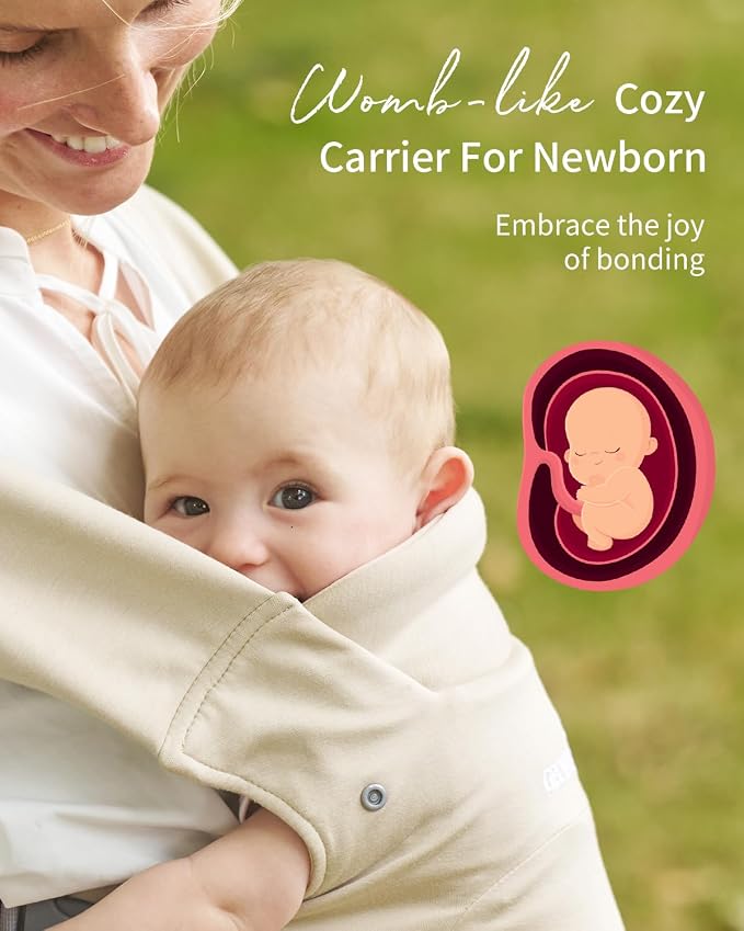 GROWNSY Baby Carrier Newborn to Toddler, Cozy Baby Wraps Carrier, Ergonomic - Image 2