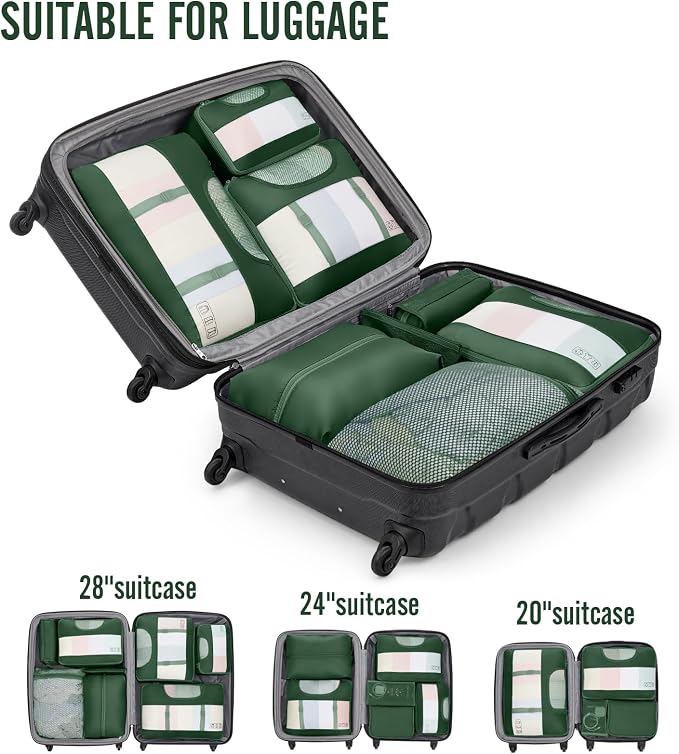 Veken 10 Set Packing Cubes for Travel Essential, Suitcase Organizer Bags in 4 - Image 6