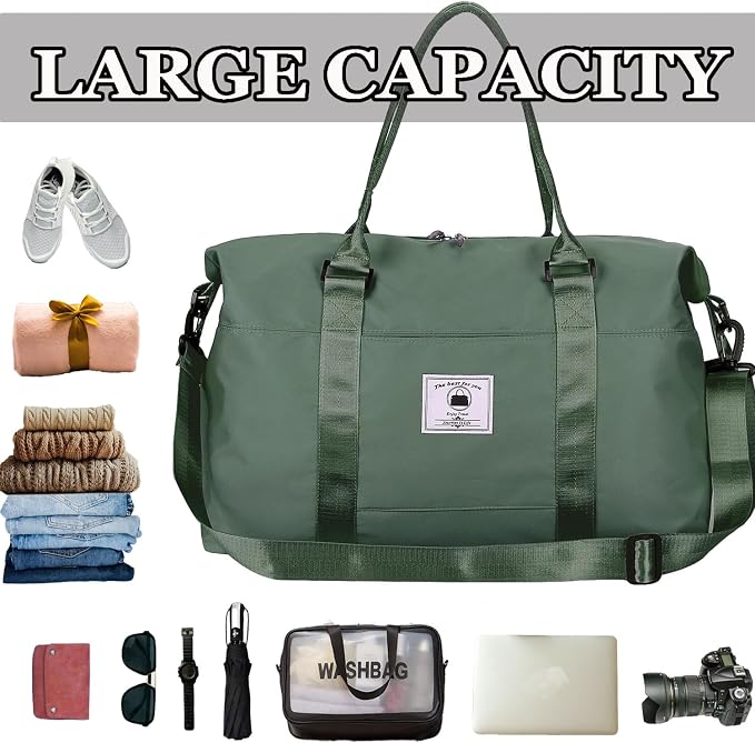 Travel Duffle Bag, Waterproof Sport Tote Gym Bag - Image 3