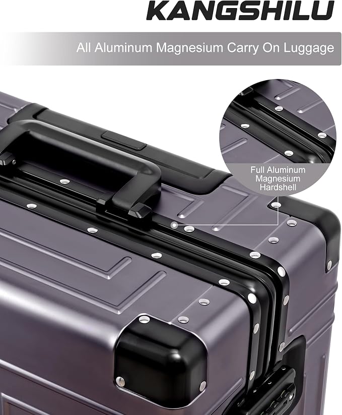 All Aluminum Carry On Luggage，Cut from Whole Aluminum Sheet，22x14x9 Airline - Image 4