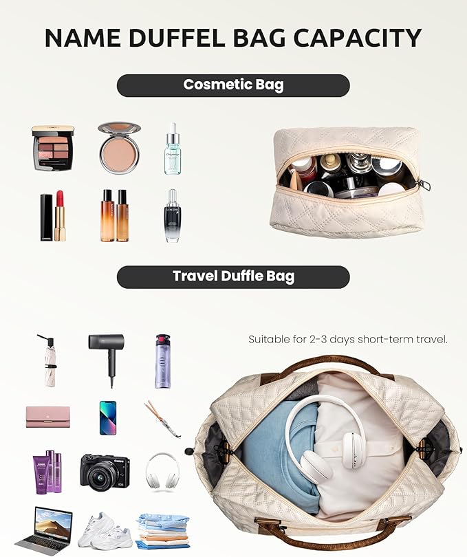 Birthday Gifts-for Women-Initial Duffle Bag - Image 3