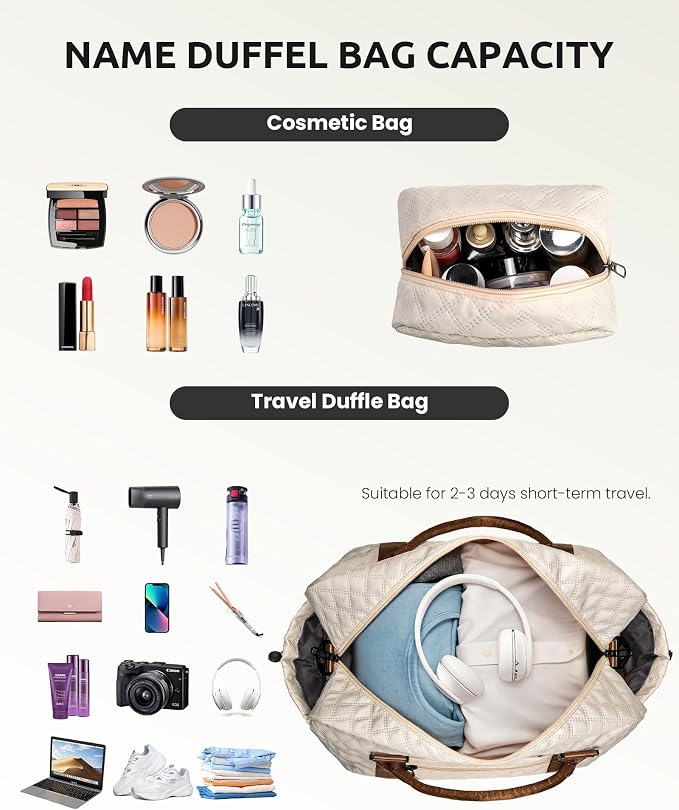 Birthday Gifts for Women-Initial Duffle Bag - Image 3