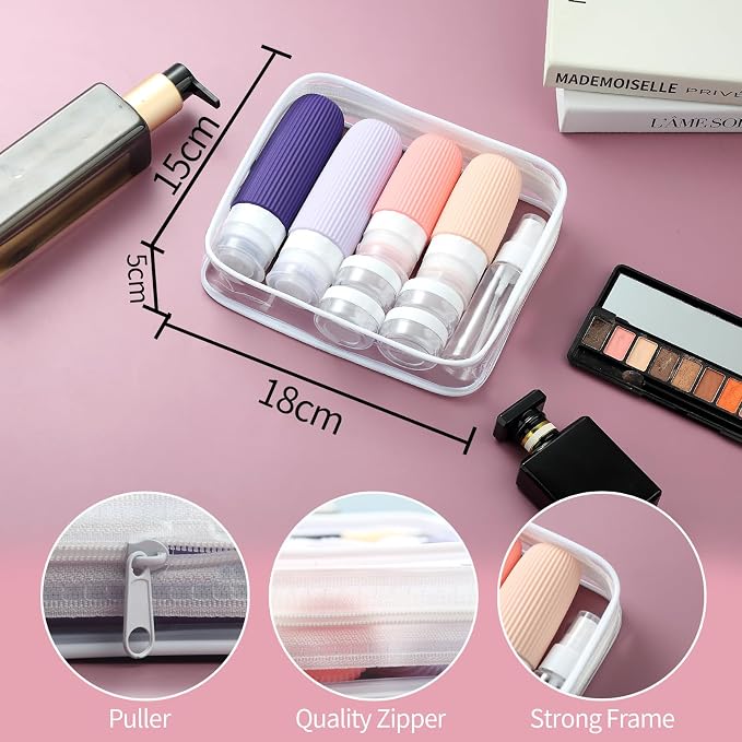 16 Pack Travel Bottles Set, TSA Approved Leak Proof Silicone Squeezable - Image 5