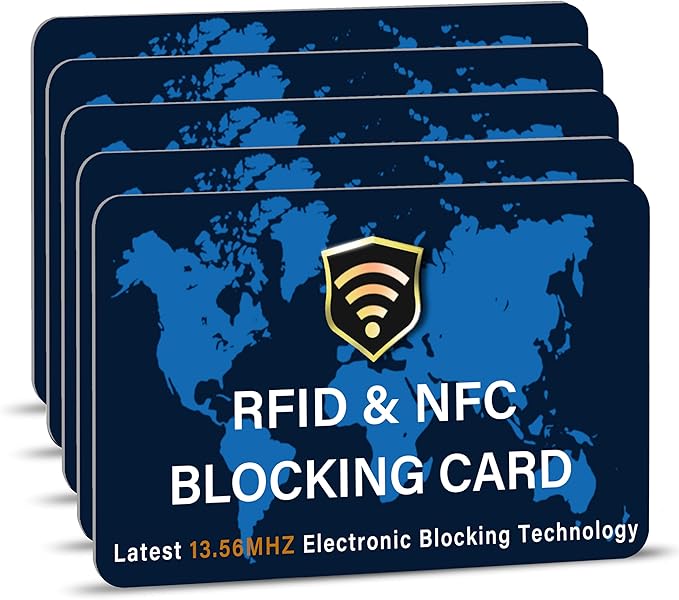 SaiTech IT 5 Pack RFID Blocking Card NFC Contactless Debit/Credit Card ATM by SaiTechIT