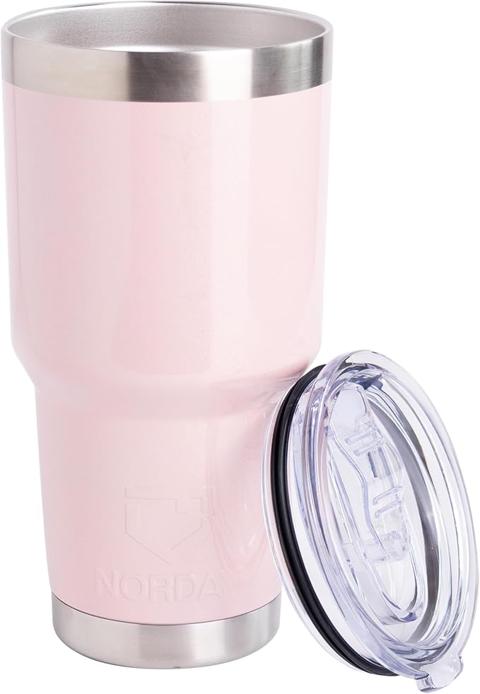 NORDAY | Tumbler with Lid - 30oz - Blush Glitter Insulated Tumbler - Stainless by Norday