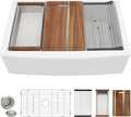 33 White Farm Sink Workstation by FULORNI