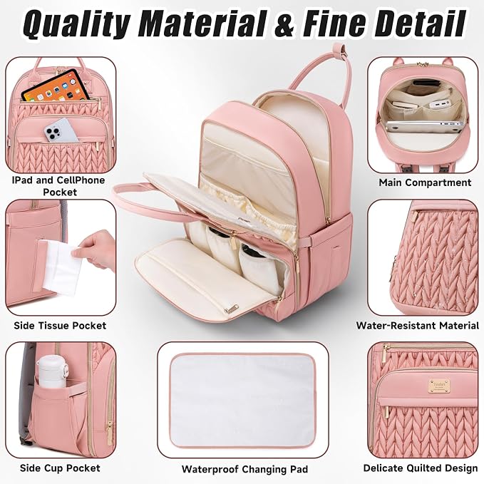 Diaper Bag Backpack, Stylish Baby Diaper Bag, Waterproof Travel Diaper - Image 5