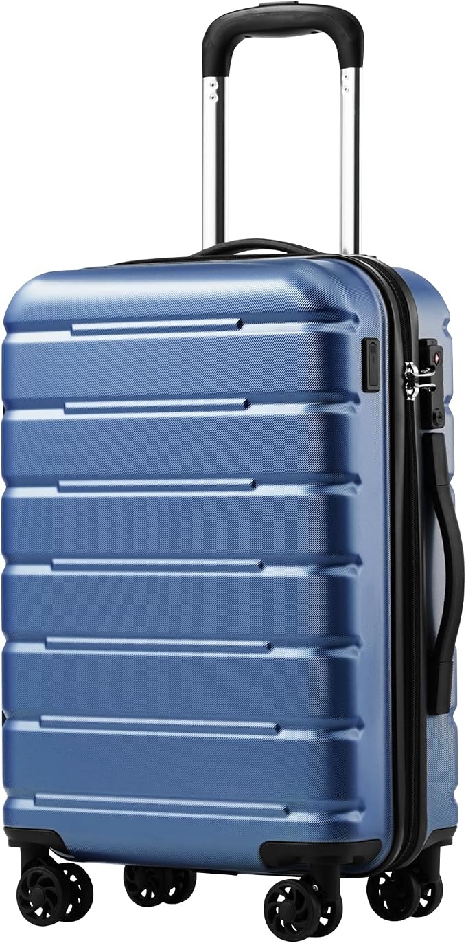 Coolife Luggage Suitcase Carry-on Spinner TSA Lock USB Port Expandable by COOLIFE