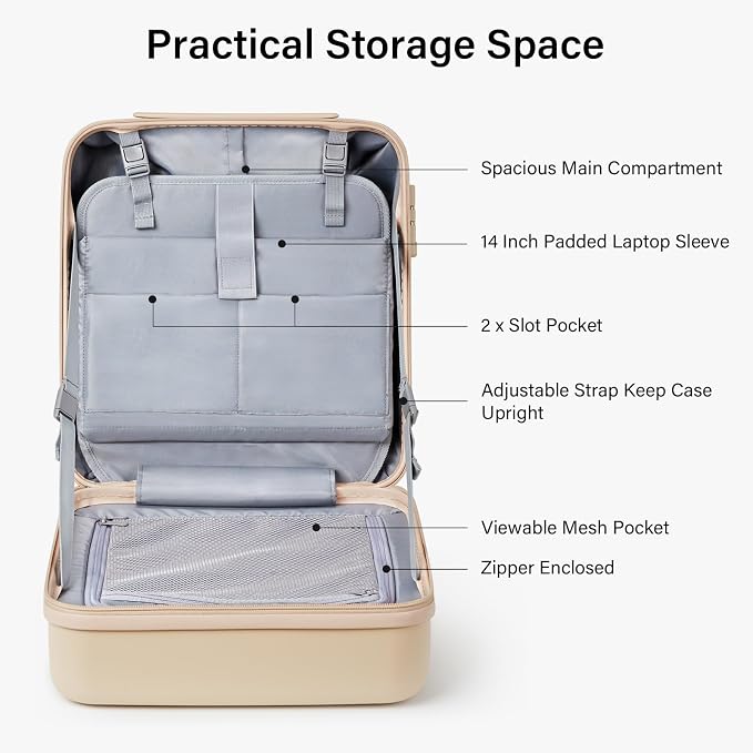 Hanke 16 Inch Underseat Carry On Luggage - Image 4