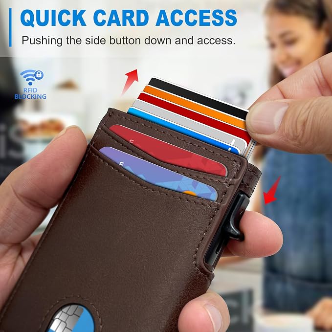 Wallet for Men with Money Clip Coins Pocket ID Window Gift Boxed, Slim Smart - Image 5