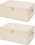 ANMINY 2PCS Storage Bins with Zipper Lids 13 Qt Lidded Fabric Storage Boxes by ANMINY