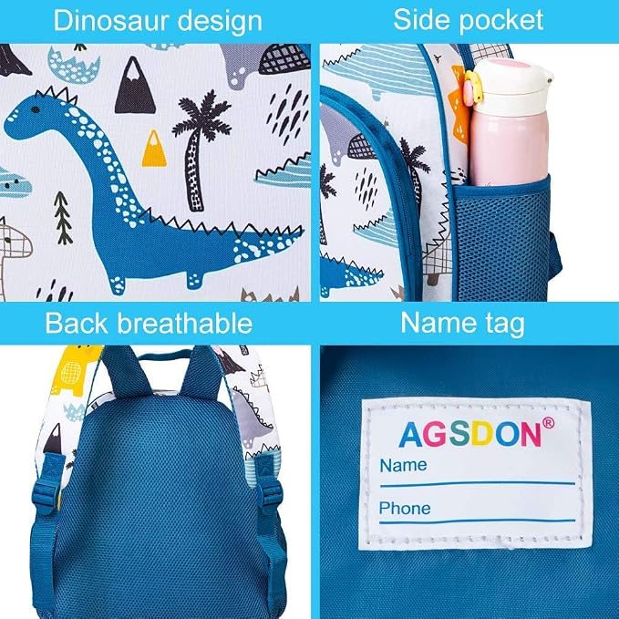 CCJPX Toddler Backpack for Boys Girls, Dinosaur Unicorn Cat Preschool Bookbag - Image 4