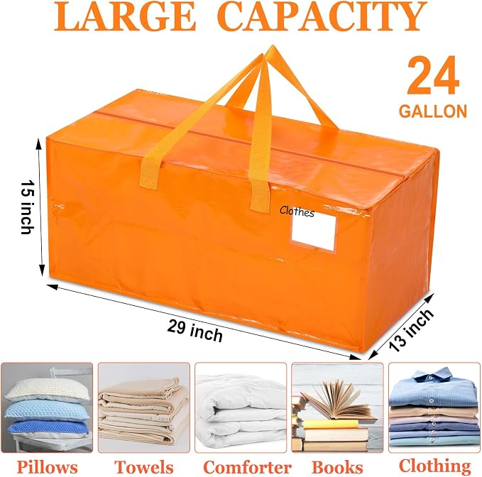 4 Pcs 24 Gallon Large Moving Bags - Image 2