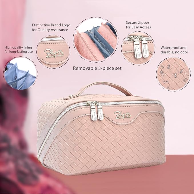 BOYATU Travel Makeup Bags for Women: Large Cosmetic Bag Waterproof - Image 2