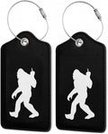 2Pcs Luggage Tag for Suitcase Black Sasquatch Cute Luggage Tag by Gearsly