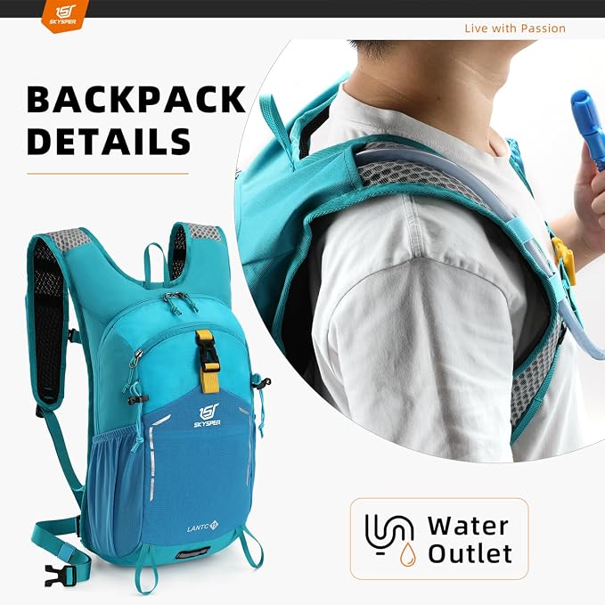SKYSPER Small Hiking Backpack - 15L Travel Daypack Lightweight Bag Water - Image 5
