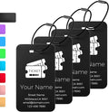 Personalized Luggage Tags, Custom Luggage Tags 4 Pack TSA Approved Double Sided by Unknown