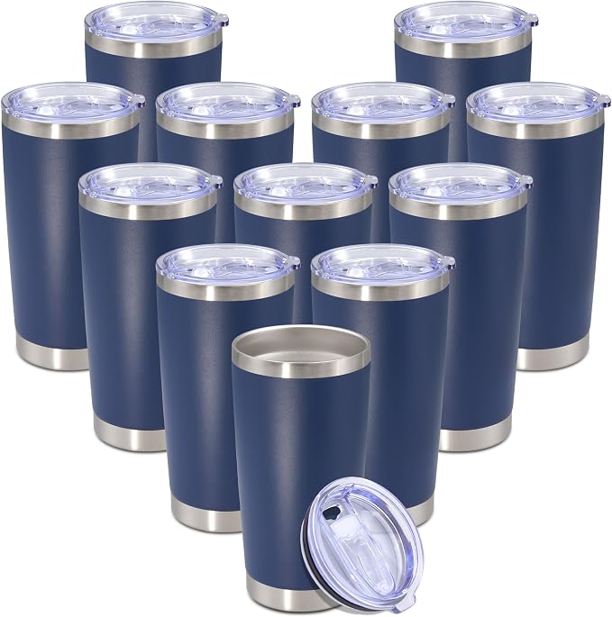 20 oz Tumbler with lid Double Wall Vacuum Insulated Tumblers Stainless Steel by Providethebestproducts