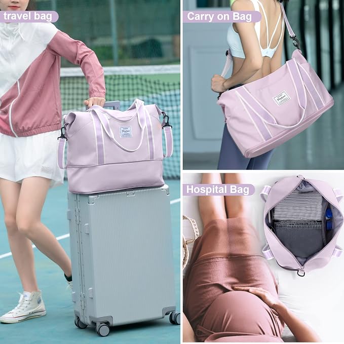 Travel Duffel Bag, Sports Tote Gym Bag, Shoulder Weekender Overnight Bag - Image 7