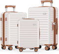 SHOWKOO Luggage Sets 3 Piece Hardside Expandable Suitcase by SHOWKOO