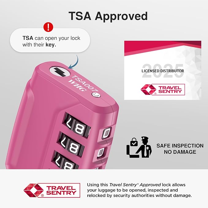 Puroma 2 Pack TSA Approved Luggage Locks, 4 Digit Combination Travel Locks - Image 2