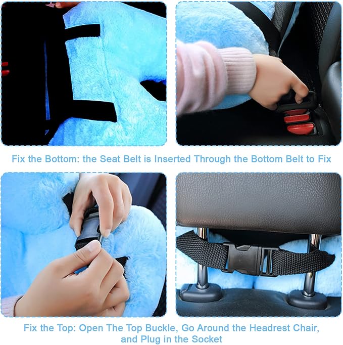 Travel Pillow, Travel Pillow for Kids, Sleeper Hold Pillow Travel, Removable - Image 3