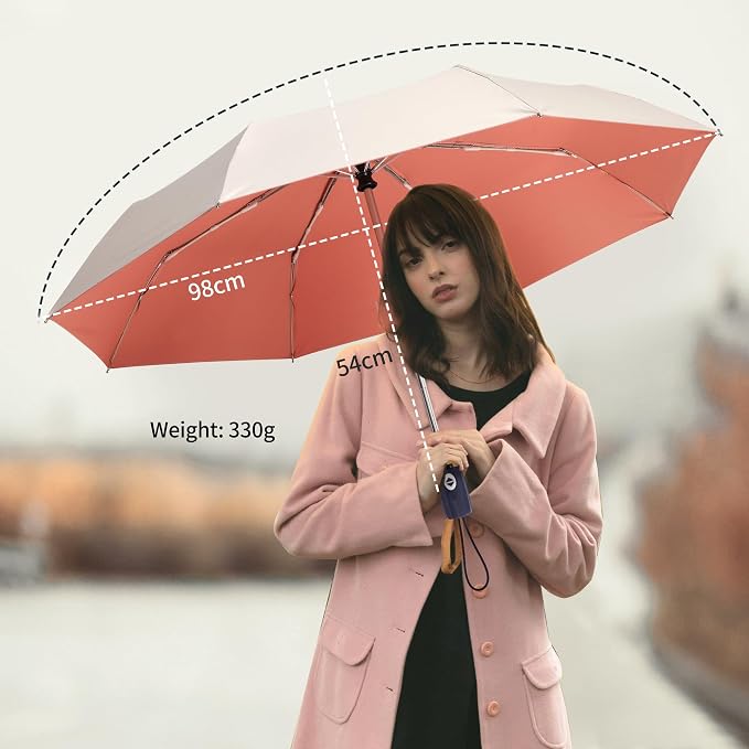 Color Glue Coating Sun Umbrella UV Protection Compact Folding Windproof - Image 6