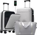 Merax Luggage Sets Front Opening, 2 Piece Hardshell Suitcase by Merax