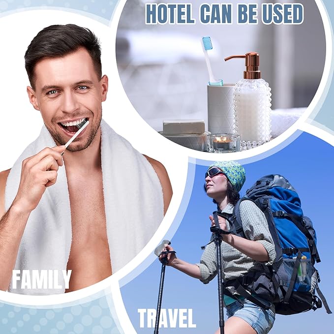 Patelai 4 Pieces Travel Toothbrush Set, Soft Bristle Mini Foldable Tooth Brush - Image 6