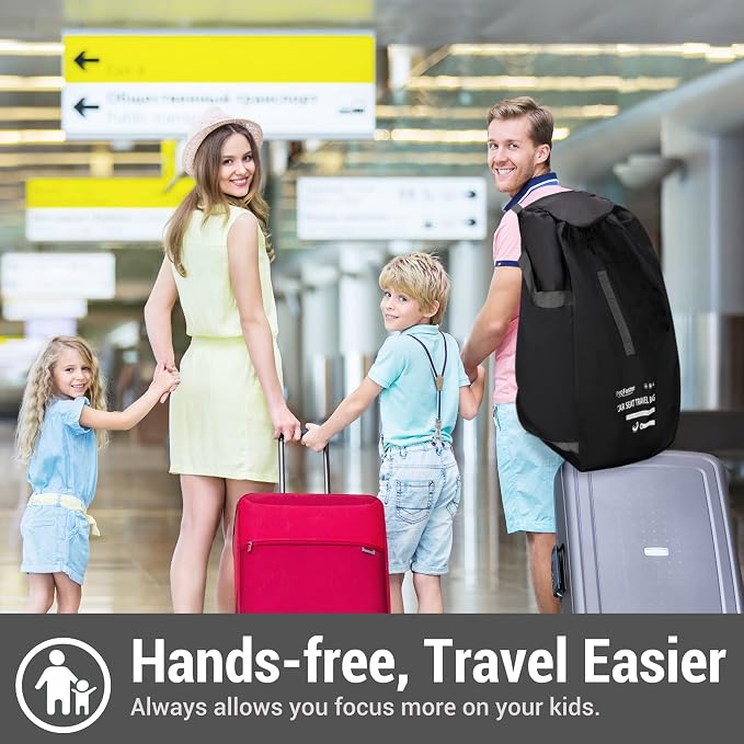 Car Seat Travel Bag Backpack for Air Travel Universal Infant Carseat Gate Check - Image 6
