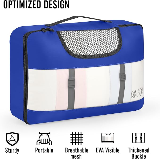 Veken 10 Set Packing Cubes for Travel Essential, Suitcase Organizer Bags in 4 - Image 4