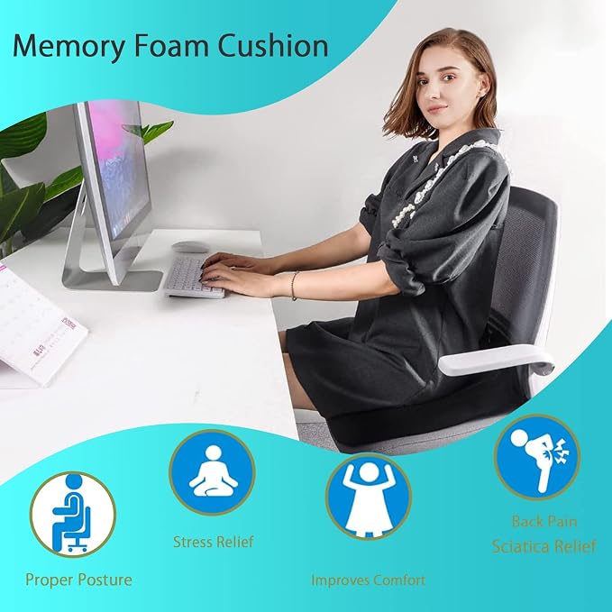 Pressure Relief Seat Cushion for Long Sitting Hours on Office, Home Chair - Image 6