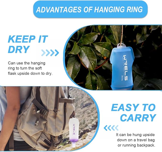 200ml/350ml/500ml Collapsible Soft Flask, BPA Free Folding Soft Water Bottle - Image 5