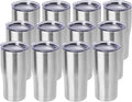 DOMICARE 20oz Tumbler with Lid Stainless Steel Tumblers Bulk, Double Wall by VisittheDOMICARE