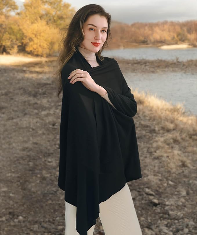 VENVSBEE Shawl Wraps for Women, Travel Scarf Soft Blanket Wrap Pashmina Travel - Image 4