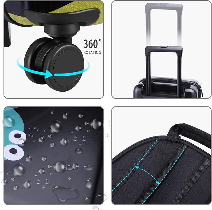 iPlay, iLearn Dinosaur Kids Luggage, Boy Carry on Suitcase, Toddler Rolling - Image 3
