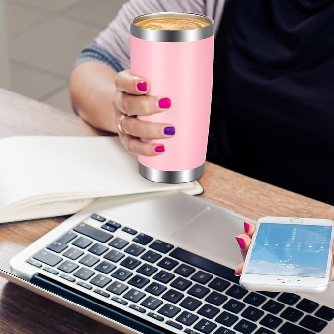 VEGOND 20oz Tumbler with Lid and Straw Stainless Steel Tumbler Cup Vacuum - Image 6