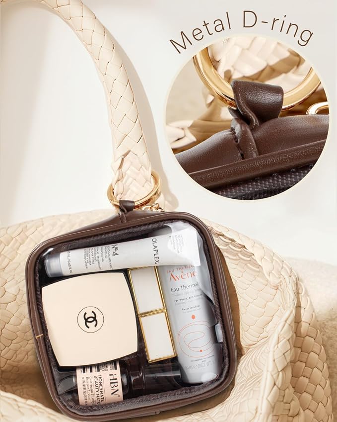 LETGO Small Cosmetic Bag for Purse Mini Makeup Bag for School Cute Clear Make - Image 3