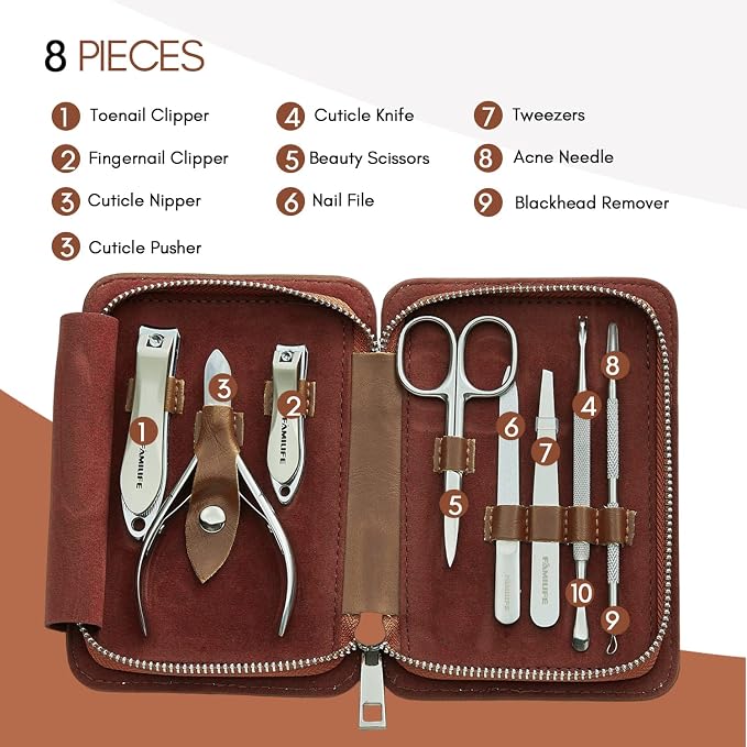 FAMILIFE Manicure Set, Nail Clippers Pedicure Tool, Nail Kit - Image 7