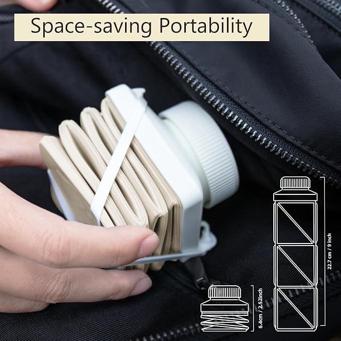 24oz Collapsible Water Bottles–Food-Grade, Lightweight, Foldable Design Perfect - Image 6