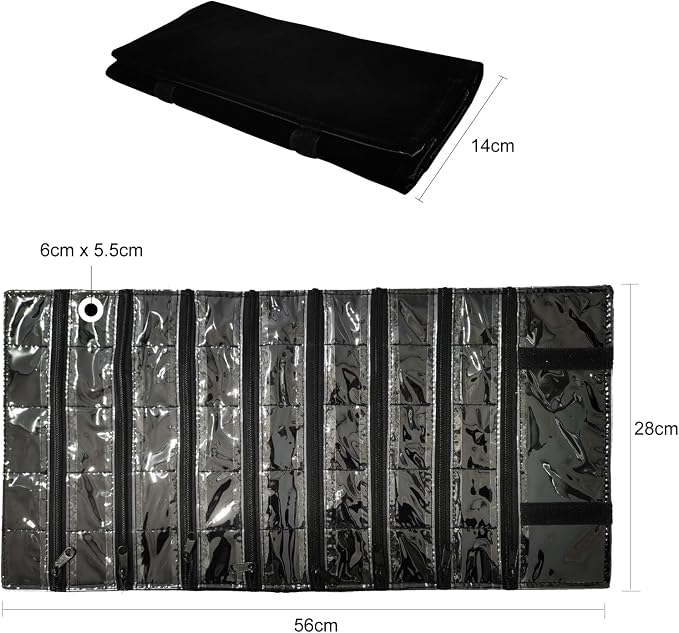 Travel Jewelry Roll Bag Portable Organizer Pouch - Image 5