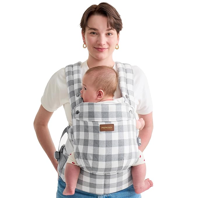 Momcozy Baby Carrier with Natural Cotton Linen, Built to Last, Ergonomic Design by Momcozy