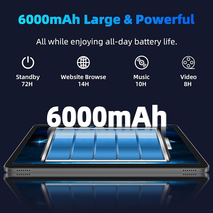 Android 14 Tablet, 10 inch Tablets, Octa Core CPU, 10GB+64GB+512GB Expansion - Image 3