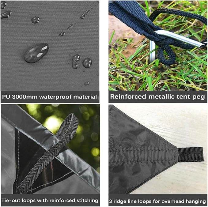 KALINCO Tent Tarp, Picnic Mat Camping Tarp Tent Hammock Tarp, pu Waterproof - Image 2