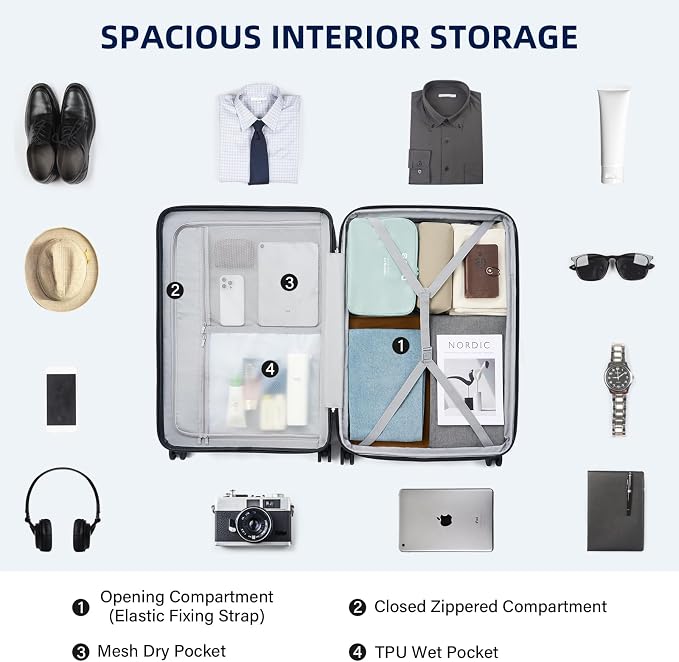 Hard Shell Suitcases Expandable Luggage 28 Inch, Large Checked Luggage Check In - Image 7