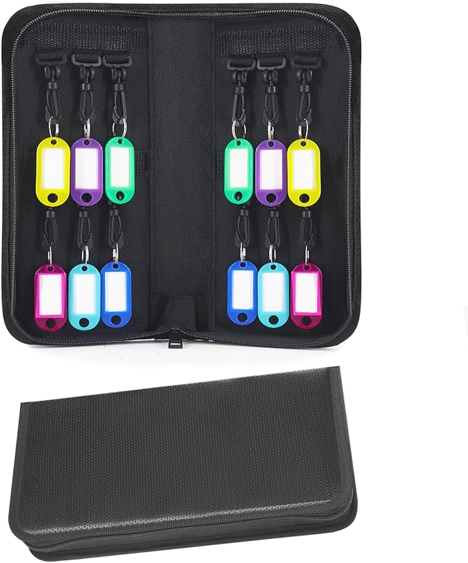 Portable Zippered Key Organizer, Fireproof & Waterproof Key Case by Ordlv