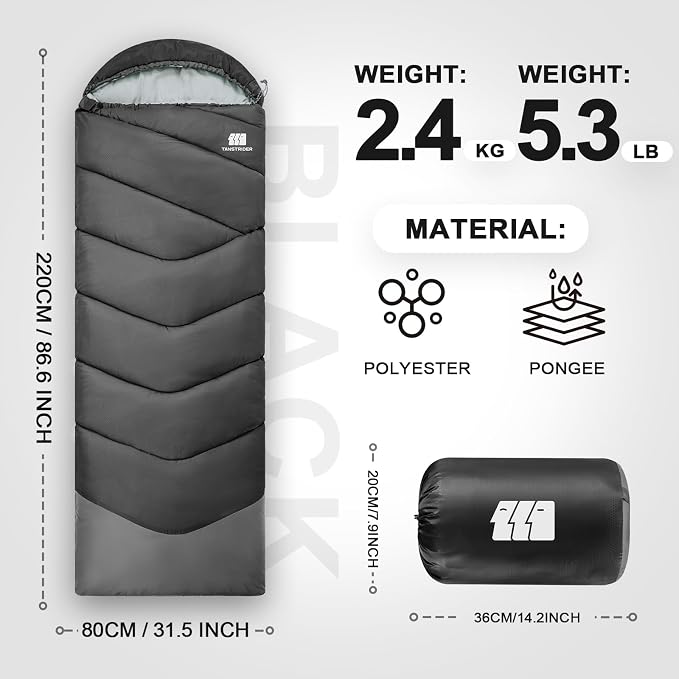 Sleeping Bags for Adults Cold Weather, Waterproof, Lightweight Sleeping Bag for - Image 2