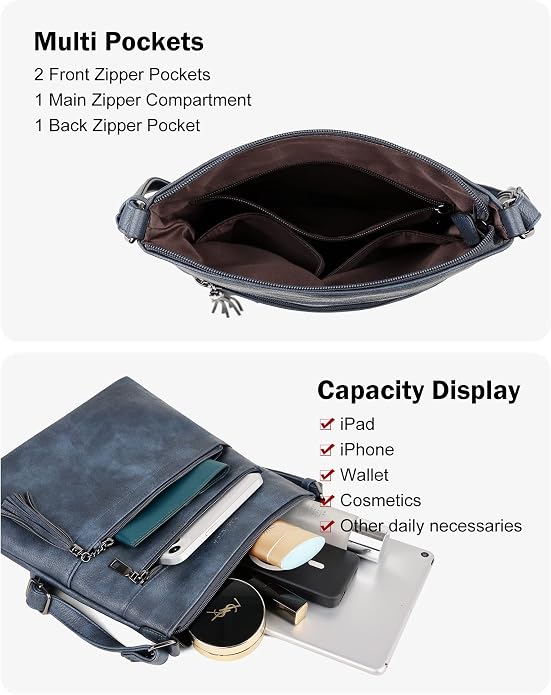 MASINTOR Crossbody Purses for Women, Adjustable Strap Shoulder Bag - Image 3