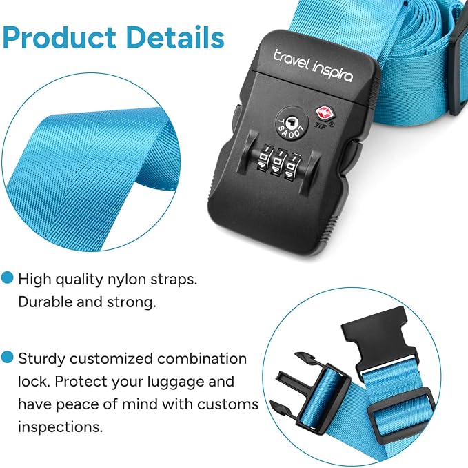 Travel Inspira Luggage Straps TSA Approved - Image 7