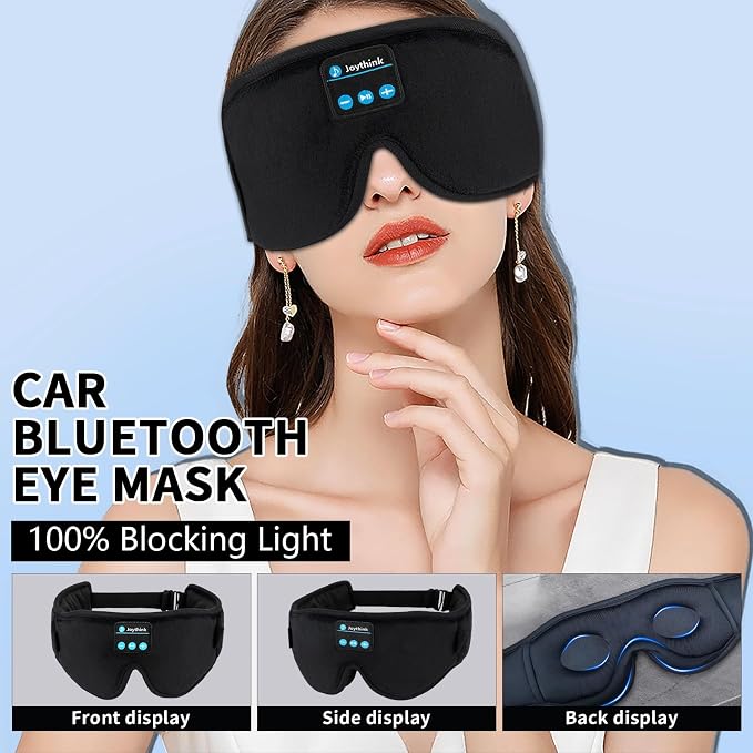 Joythink Sleep Headphones Headband Sleep Mask Eye Mask 3D Deep Bluetooth - Image 2